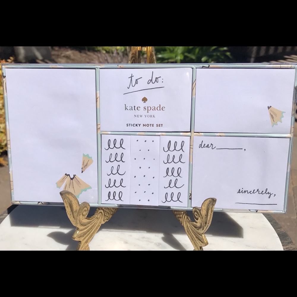 Kate Spade Sticky Note Set - New